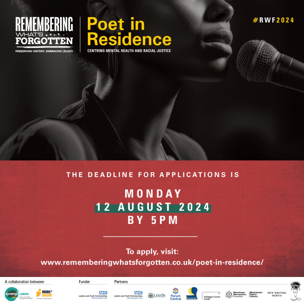 New poet in residence opportunity centres mental health and racial justice in Leeds
